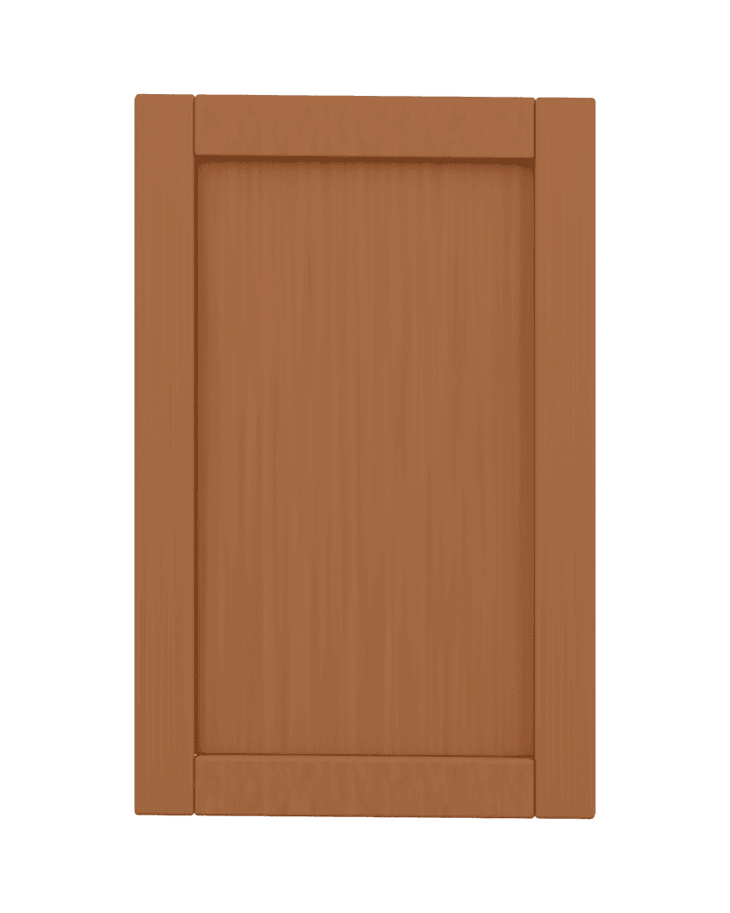 Cherry Shaker cabinet door, matte Blender finish study CS