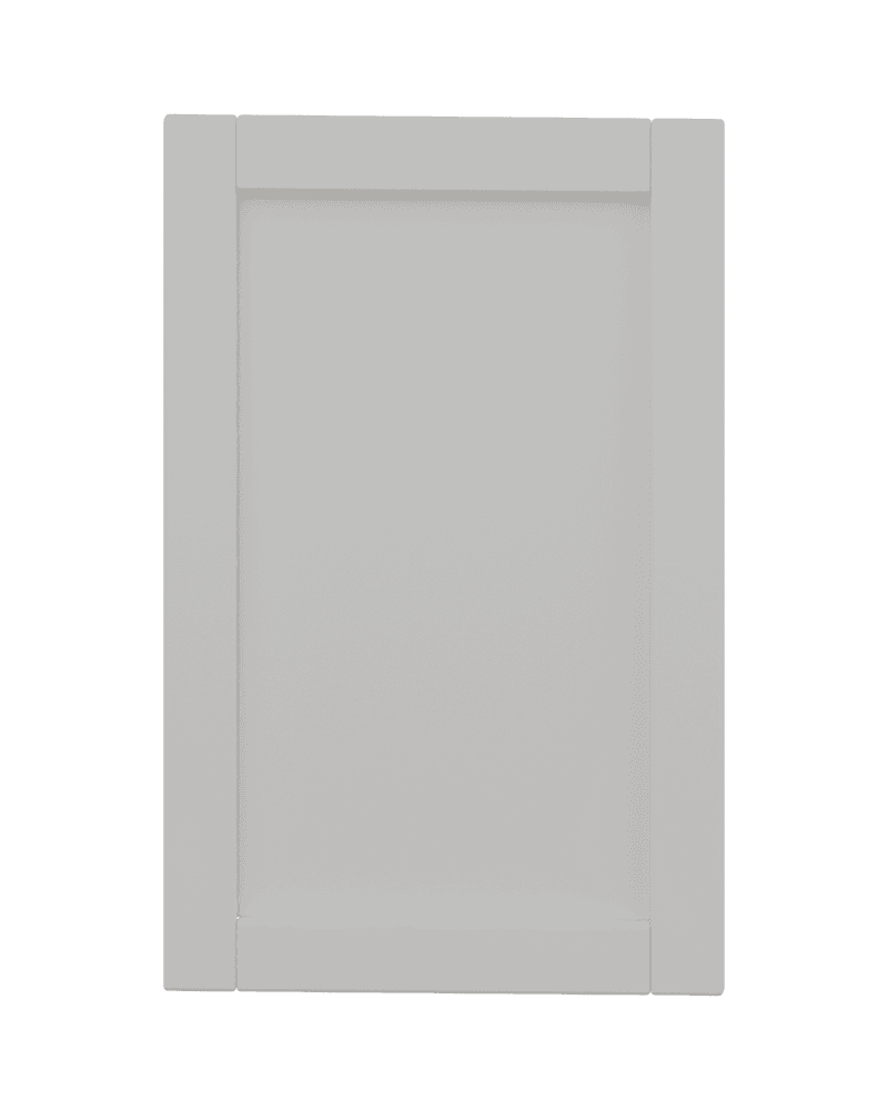 White Shaker cabinet door, matte Blender finish study WS