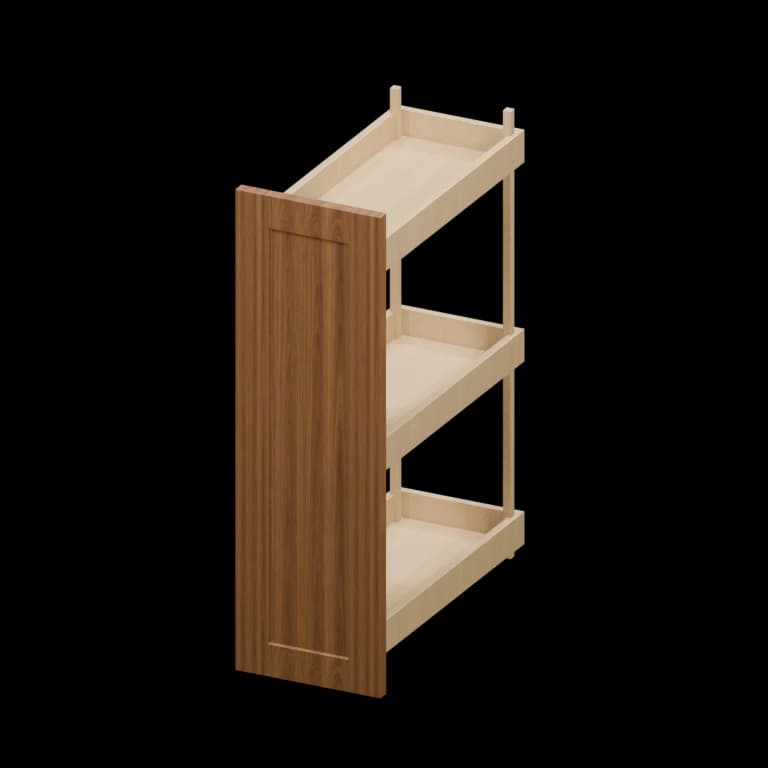 Kingston 9-in Base Cabinet Pullout (BP9) in Walnut