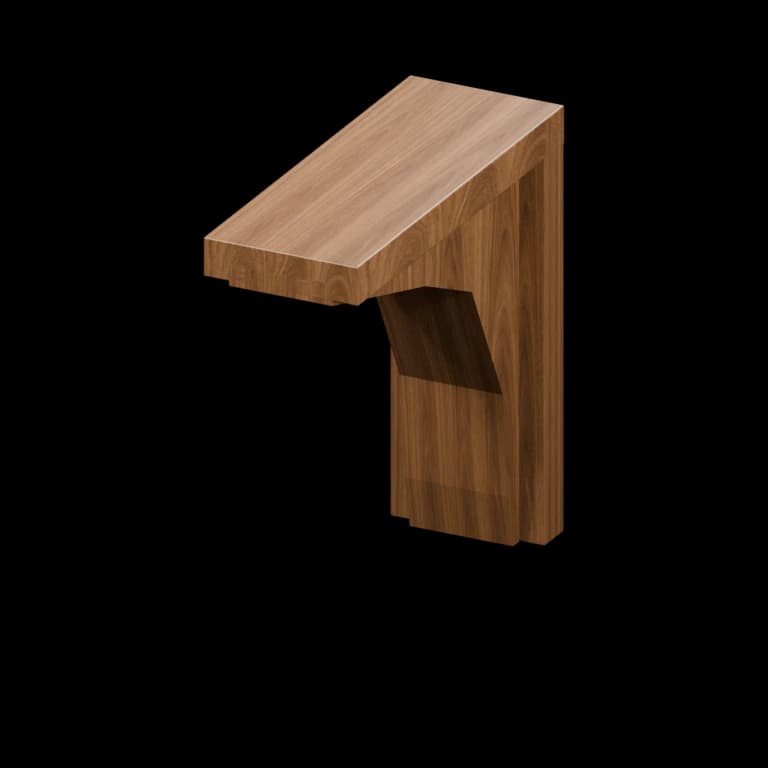 Kingston 8-in Countertop Bracket (CT8) in Walnut