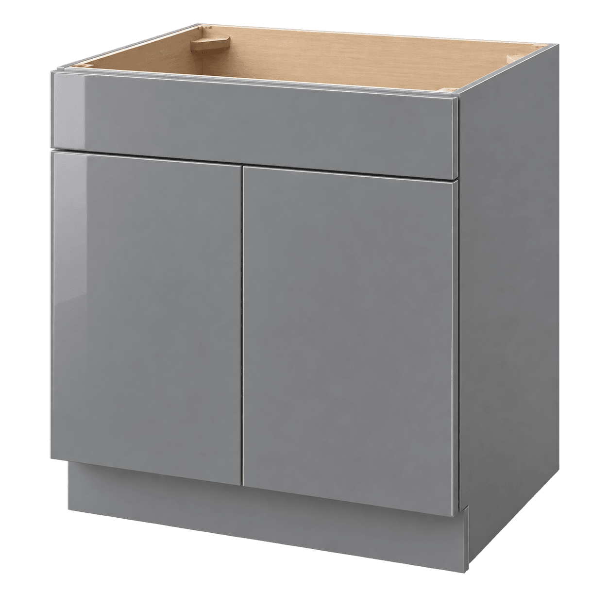 Created visualization of Burlington 30-in Vanity Sink Base Cabinet in High Gloss Aluma Gray