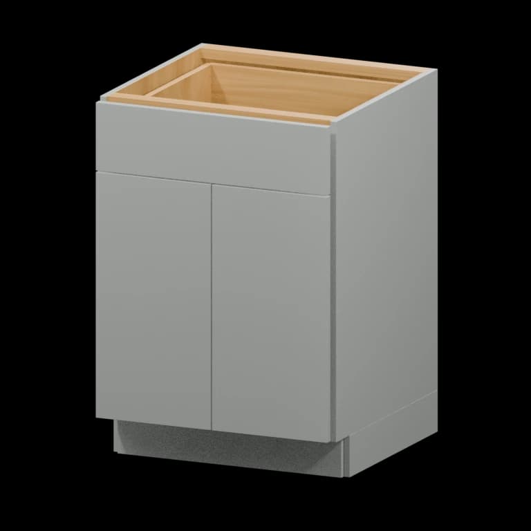 Auburn 24-in Base Cabinet (B24) in Solid Platinum
