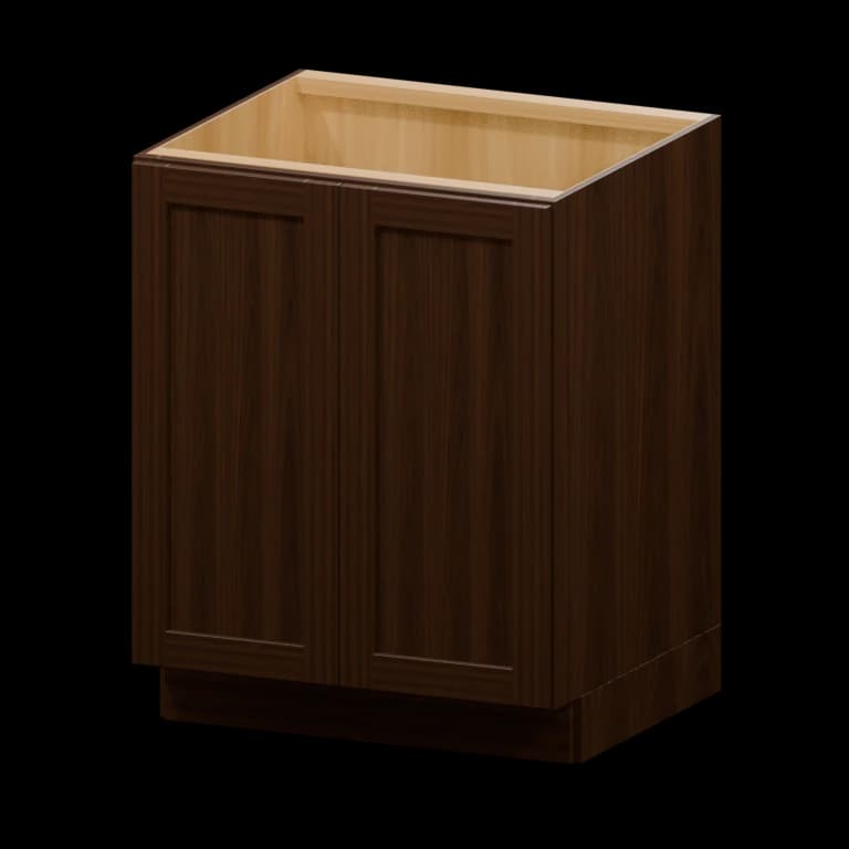 Kingston 27-in Full-Height Door Base Cabinet (B27-FH) in Espresso