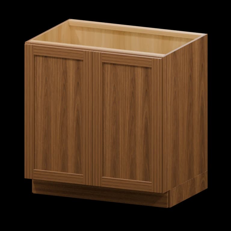 Kingston 33-in Full-Height Door Base Cabinet (B33-FH) in Walnut