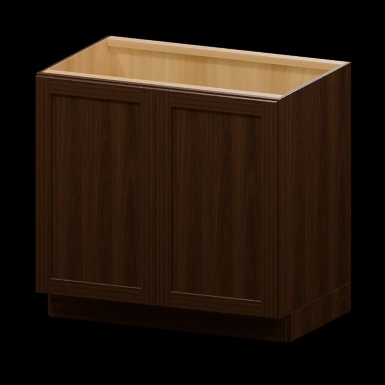 Kingston 36-in Full-Height Door Base Cabinet (B36-FH) in Espresso