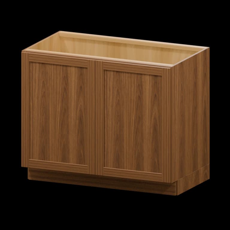 Kingston 42-in Full-Height Door Base Cabinet (B42-FH) in Walnut