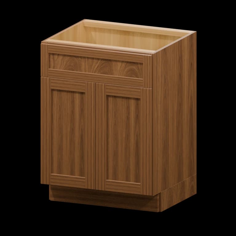 Kingston 24-in Vanity Sink Base Cabinet (VSB24VH) in Walnut