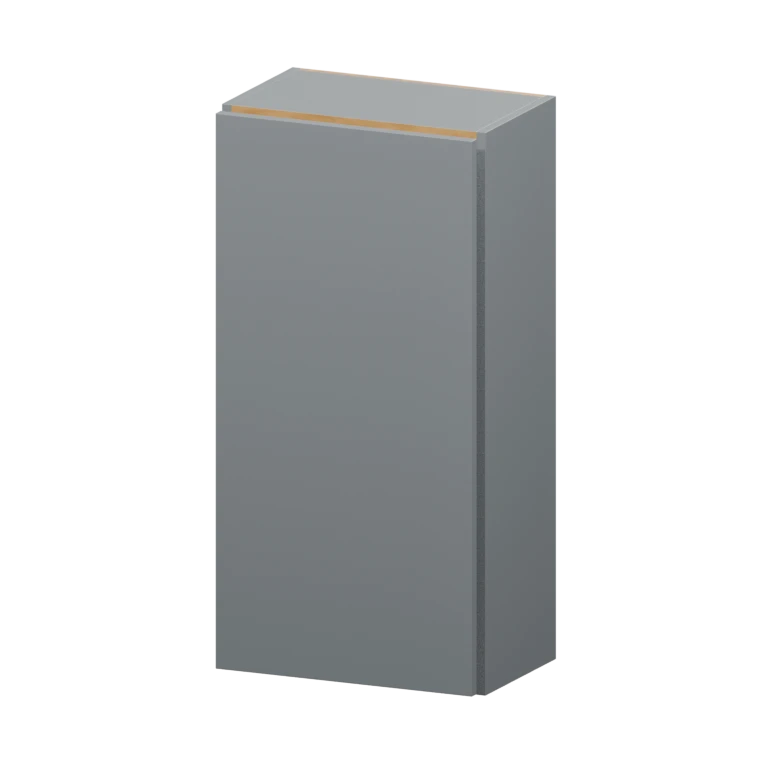 Burlington 18-in Wall Cabinet (W1836) in High Gloss Aluma Gray