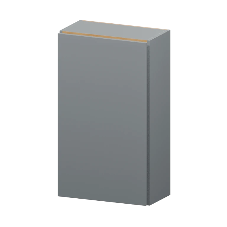 Burlington 21-in Wall Cabinet (W2136) in High Gloss Aluma Gray