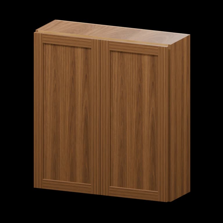 Centerville 33-in Wall Cabinet (W3336) in Walnut Shaker