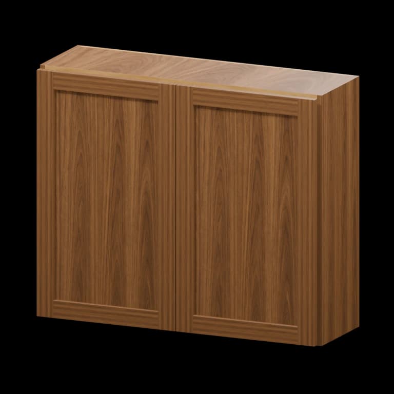 Centerville 36-in Wall Cabinet (W3630) in Walnut Shaker